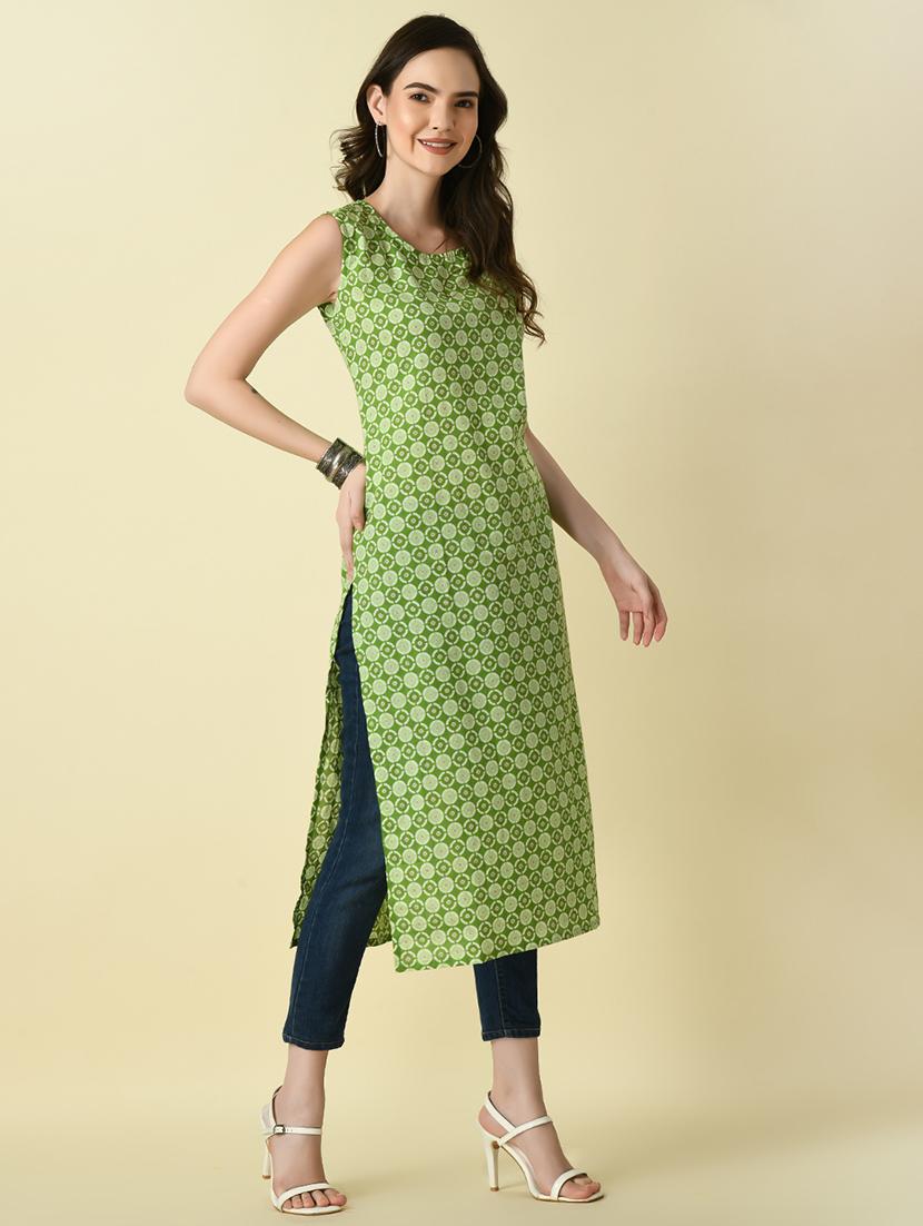 women green printed viscose kurta - 21129003 - Standard Image - 2