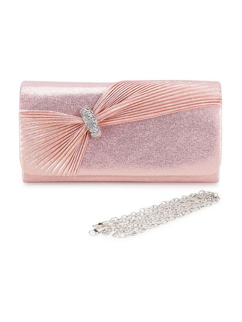 pink leather fold over clutch - 21129956 -  Standard Image - 0