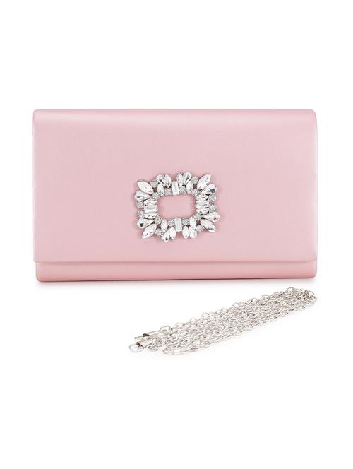 pink leather fold over clutch - 21129959 -  Standard Image - 0
