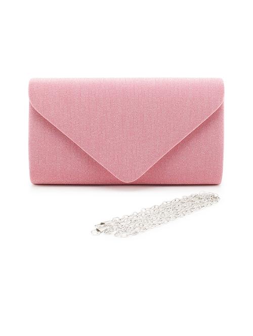 pink leather fold over clutch - 21129965 -  Standard Image - 0