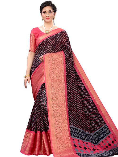 women printed bordered saree with blouse - 21130235 - Standard Image - 0
