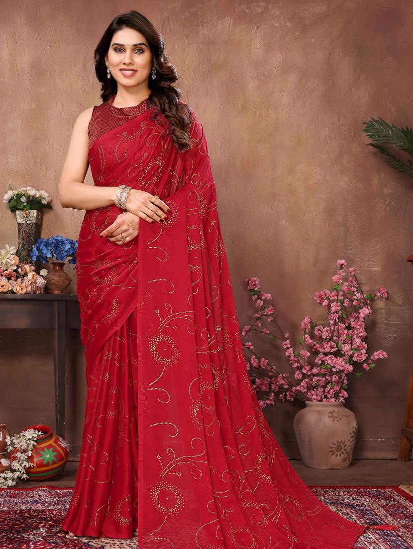 women embellished saree with blouse - 21130265 -  Zoom Image - 0