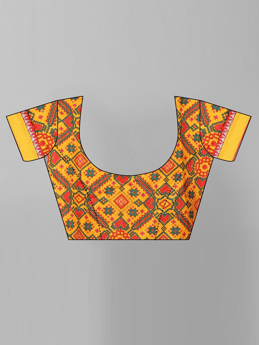 women printed saree with blouse - 21130299 - Standard Image - 2
