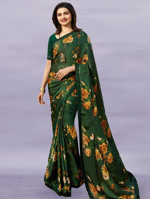 women printed saree with blouse - 21130317 - Standard Image - 0
