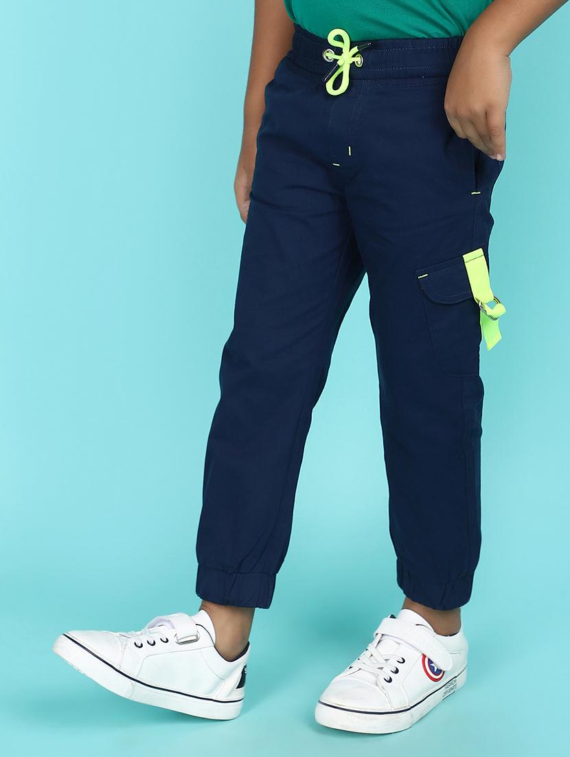 boys blue cotton cargo trouser - 21130465 - Standard Image - 2