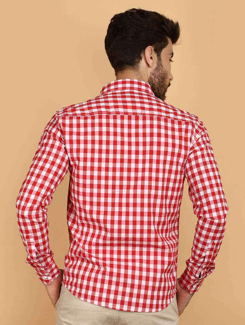 men checkered cotton casual shirt - 21130486 -  Standard Image - 2