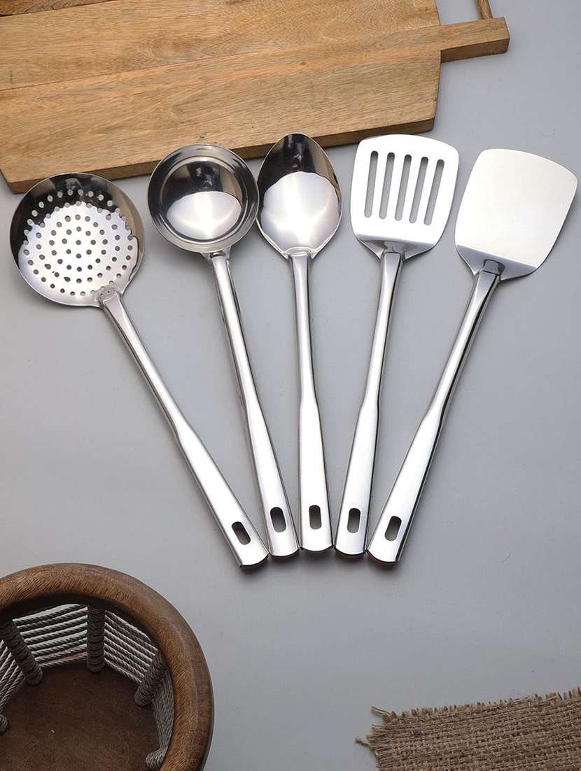 stainless steel kitchen tools set for cooking (pack of 5)