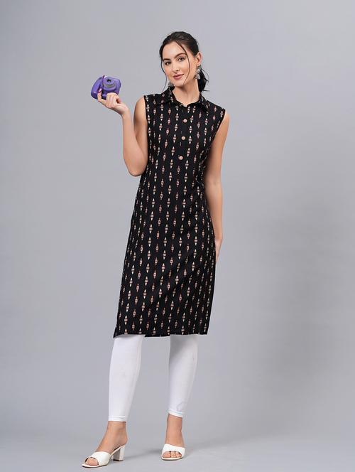 women sleeveless straight kurta - 21130637 - Standard Image - 0