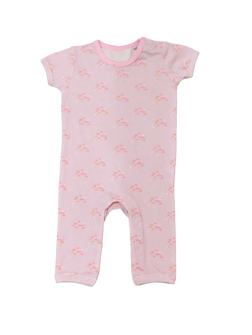 kids round neck printed romper