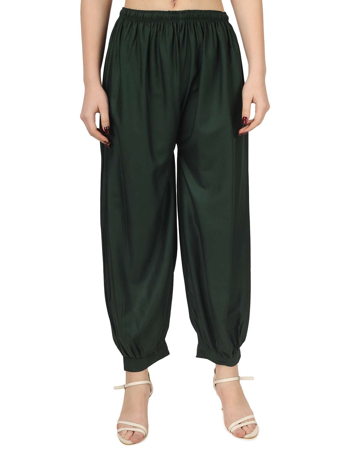 women solid mid rise salwar