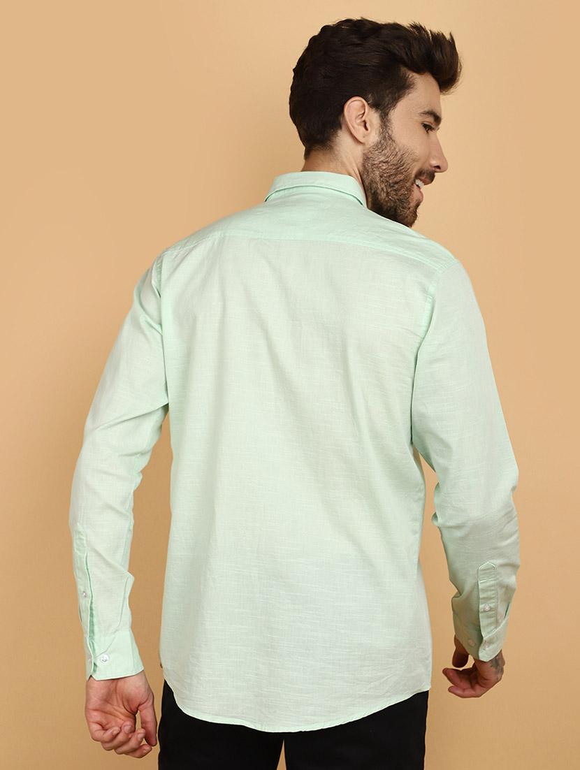 men solid cotton casual shirt - 21130976 - Standard Image - 2