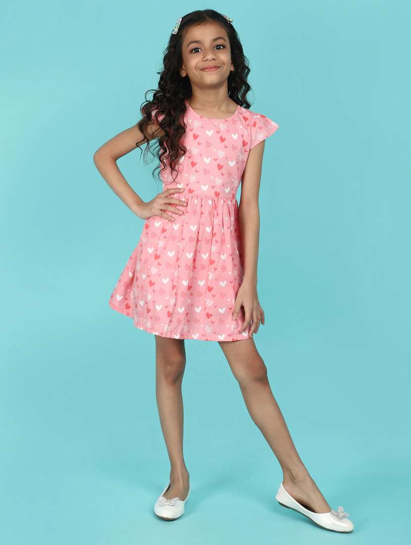 girls printed a-line frock