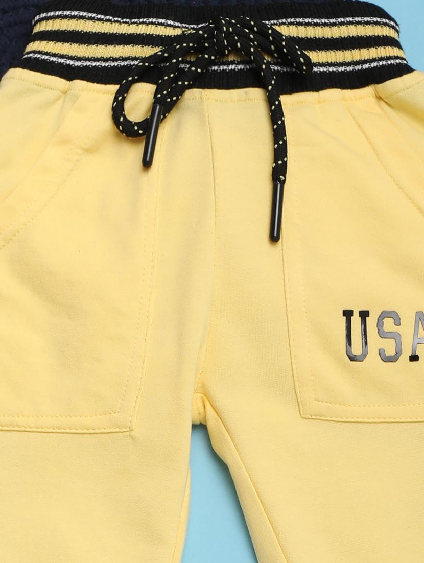 boys yellow mid rise jogger - 21131009 - Standard Image - 2