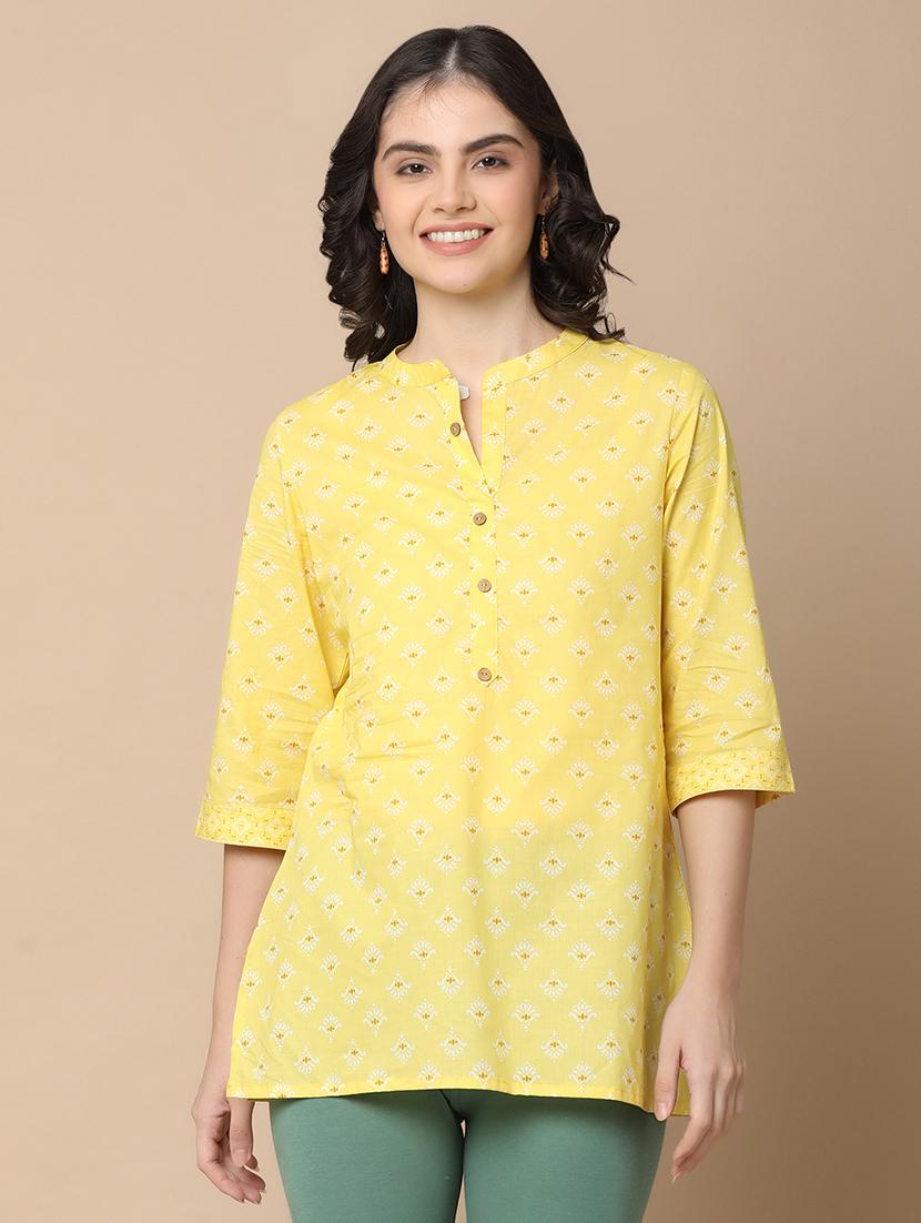 women three quarter sleeve straight kurta - 21131079 -  Zoom Image - 0