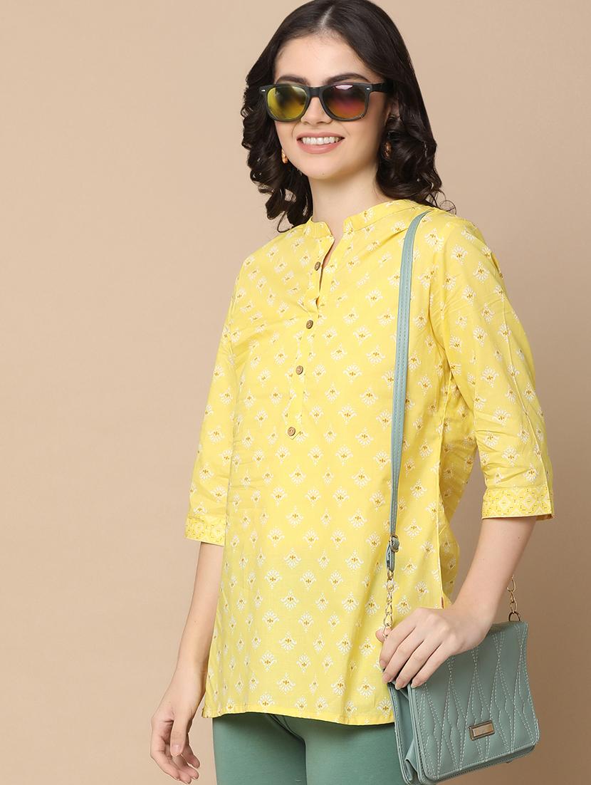 women three quarter sleeve straight kurta - 21131079 - Standard Image - 2