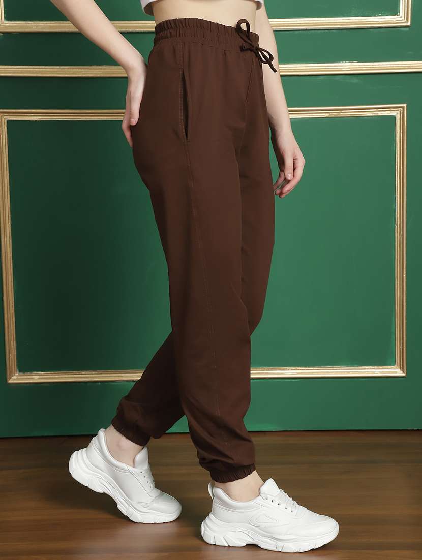 women solid mid rise relaxed fit jogger - 21131150 -  Standard Image - 2