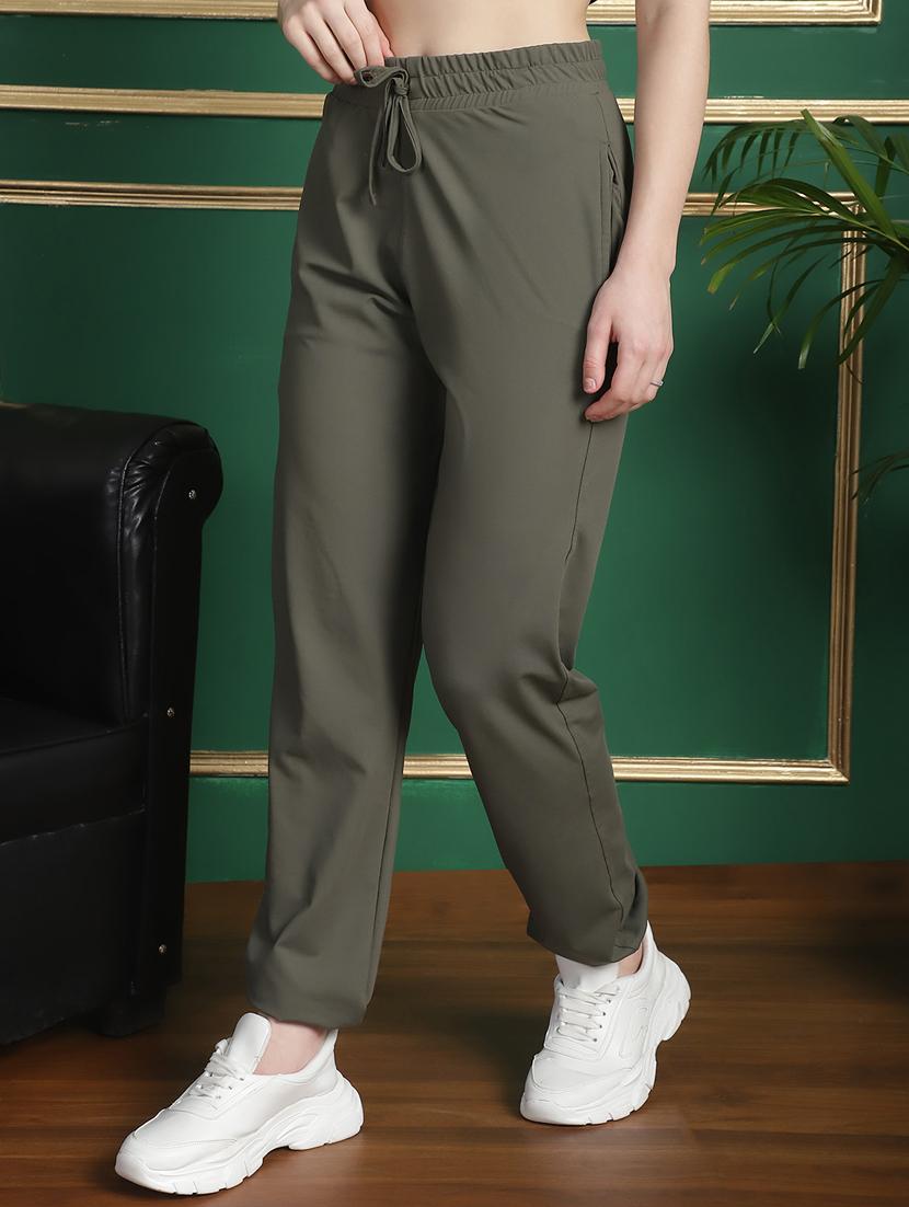 women solid mid rise relaxed fit jogger - 21131154 - Standard Image - 2