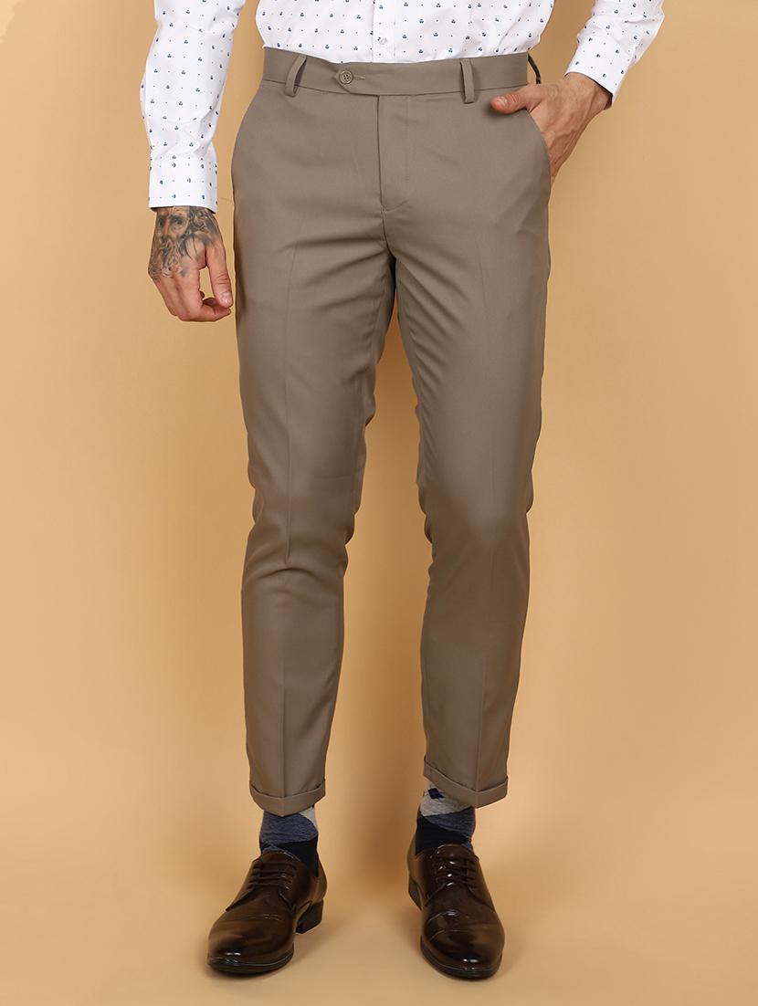 men mid rise cotton flat front formal trouser - 21131208 - Standard Image - 2