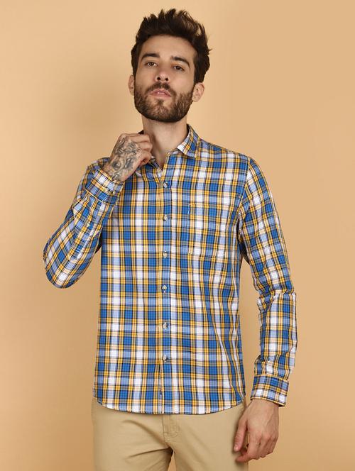 men checkered cotton casual shirt - 21131296 -  Standard Image - 0