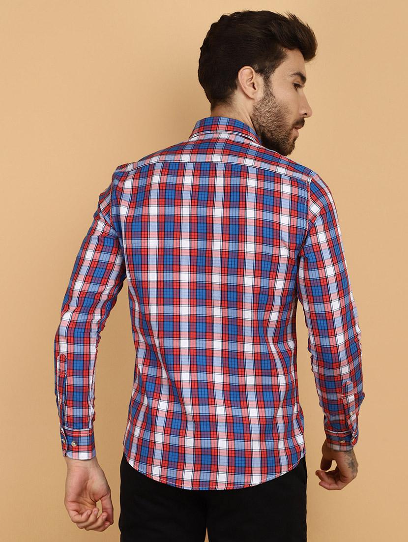 men checkered cotton casual shirt - 21131297 - Standard Image - 2