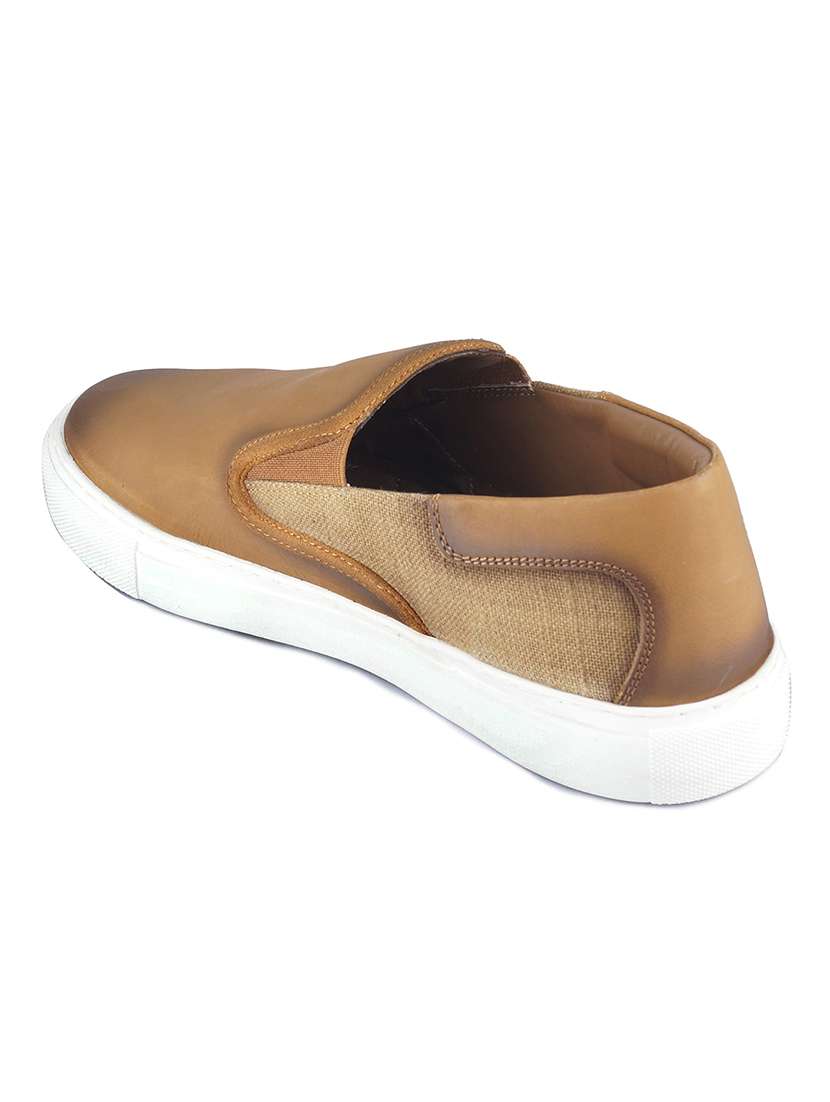 rust leather slip on sneakers - 21131435 -  Standard Image - 2