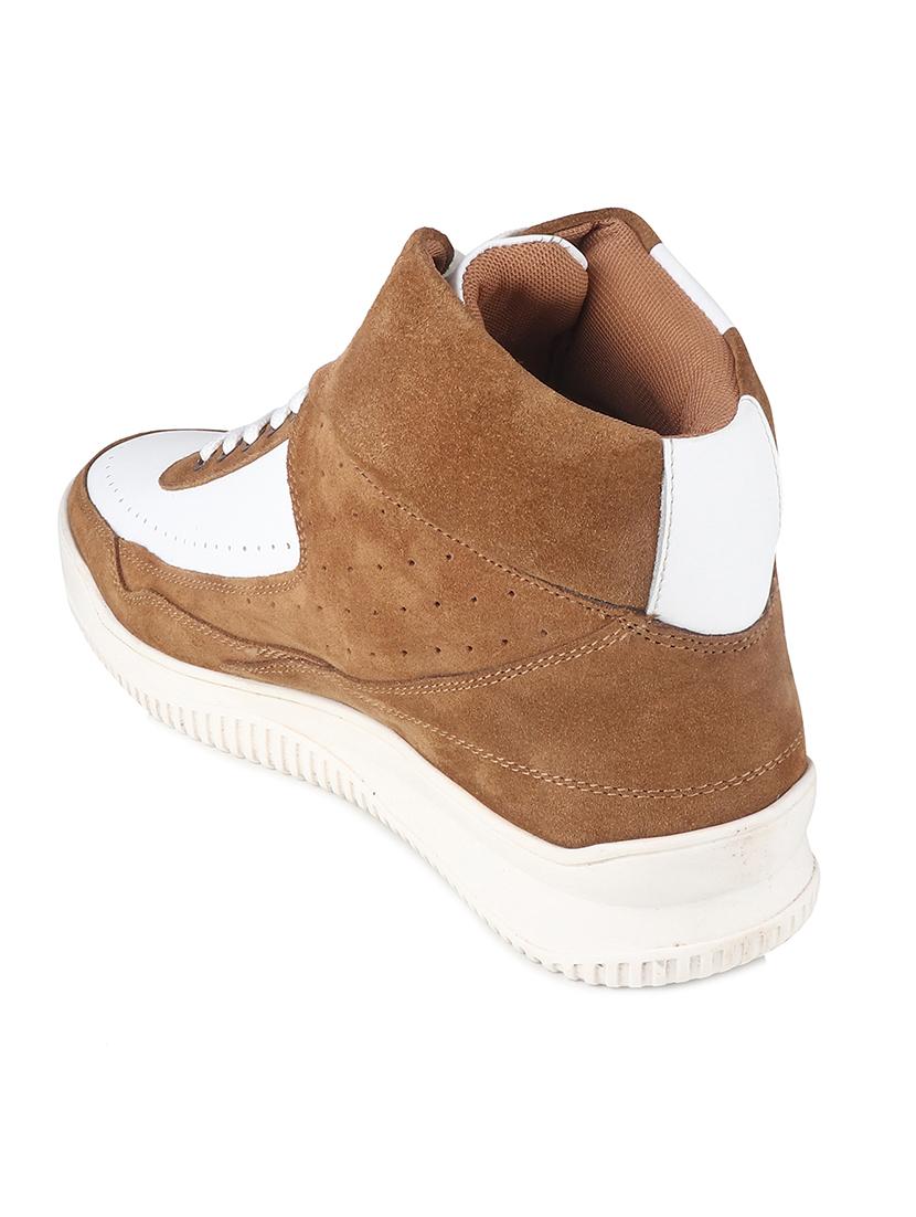 tan leather lace up sneakers - 21131439 - Standard Image - 2