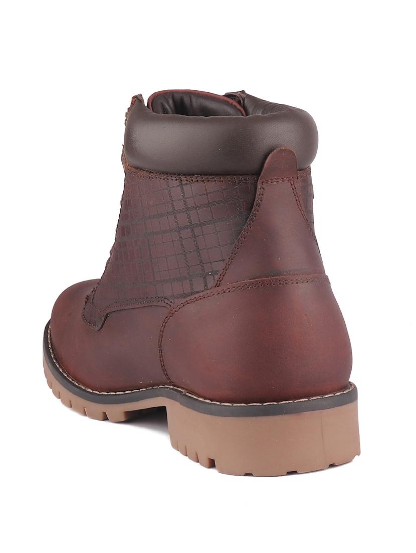 brown checked detailed hiking boots - 21131448 - Standard Image - 2