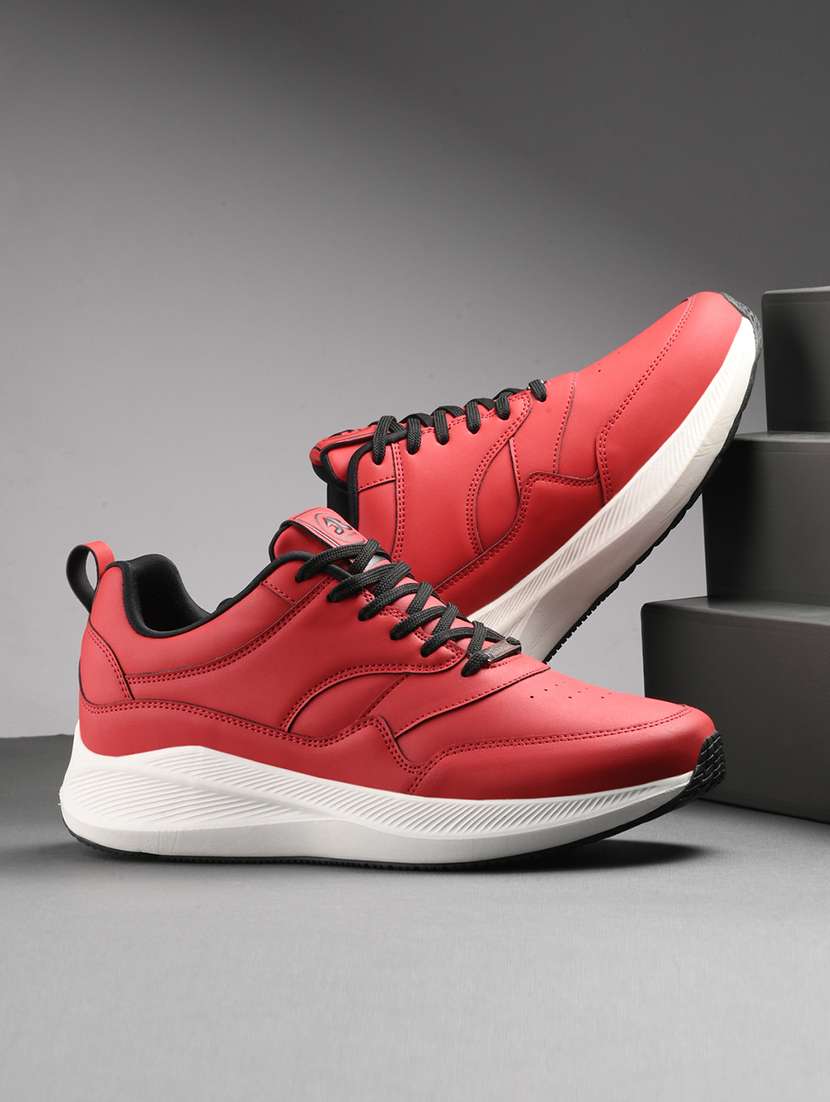 men solid running sport shoes