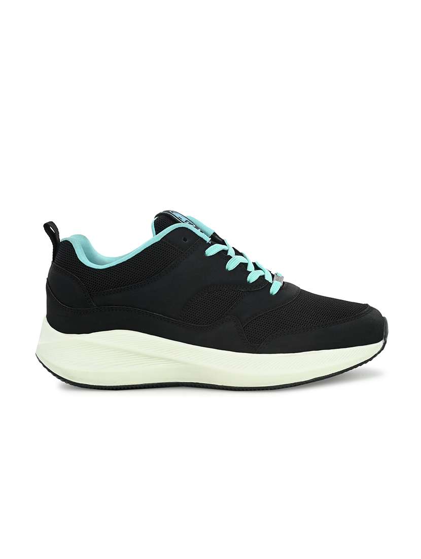 black synthetic & mesh laceup sports shoes - 21131960 -  Standard Image - 2