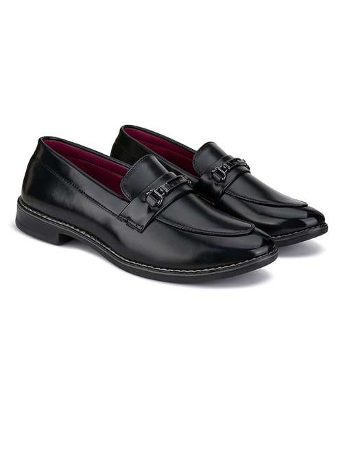 black slip on formal shoes - 21132212 - Standard Image - 0