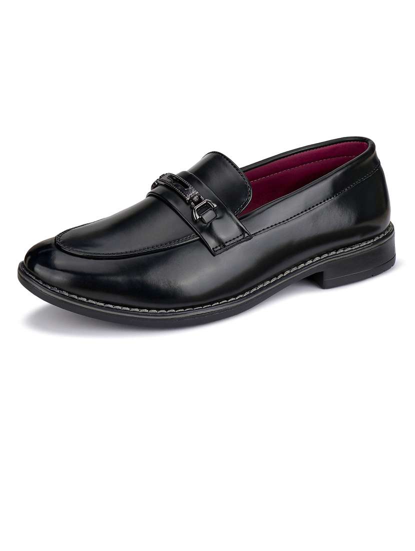 black slip on formal shoes - 21132212 - Standard Image - 2
