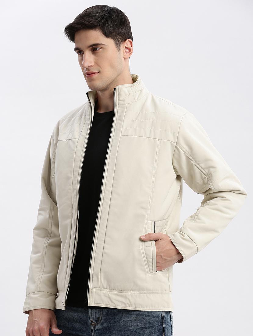 cream nylon bomber jacket - 21132314 - Standard Image - 2