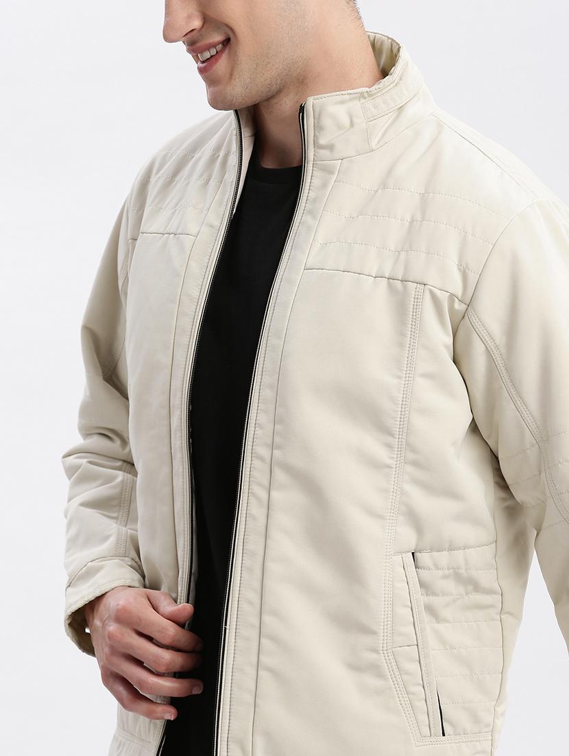 cream nylon bomber jacket - 21132314 - Standard Image - 7