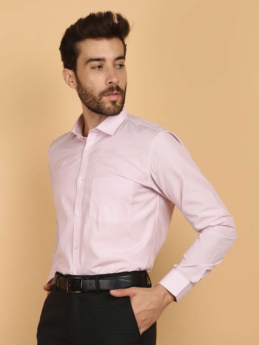 mauve cotton formal shirt - 21132589 -  Standard Image - 2