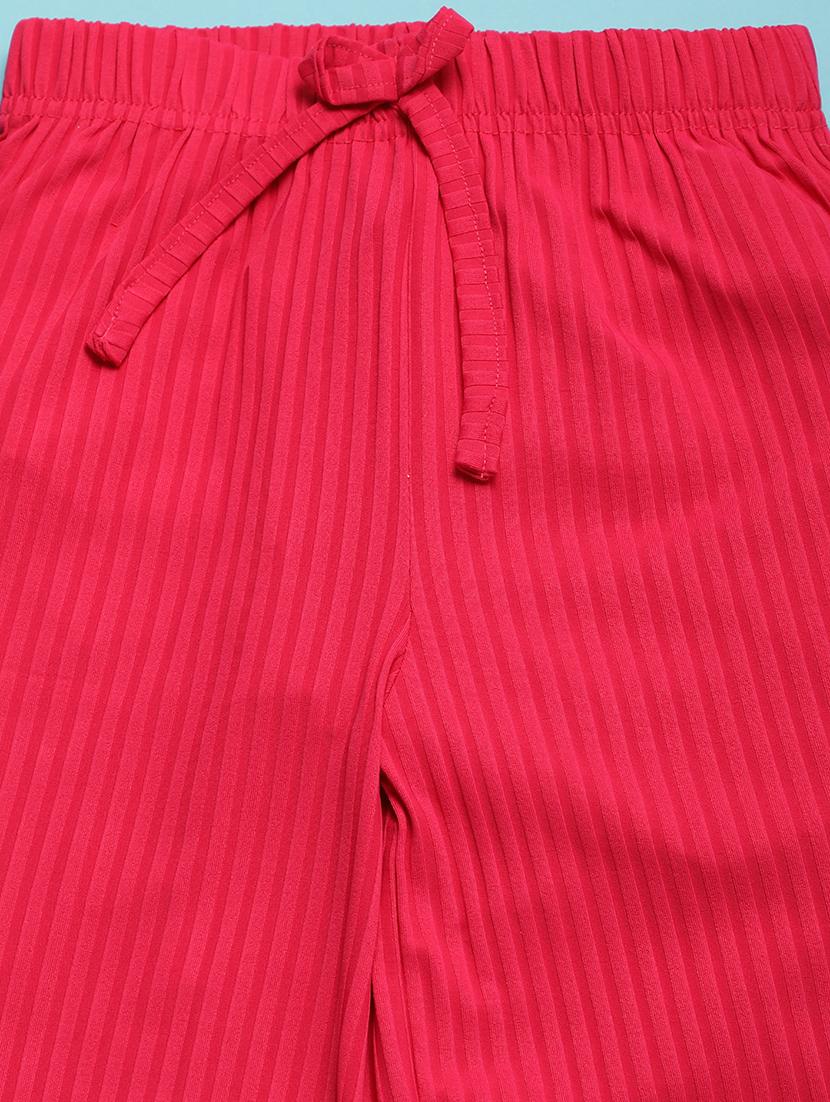 kids red casual culottes trouser - 21132621 - Standard Image - 2