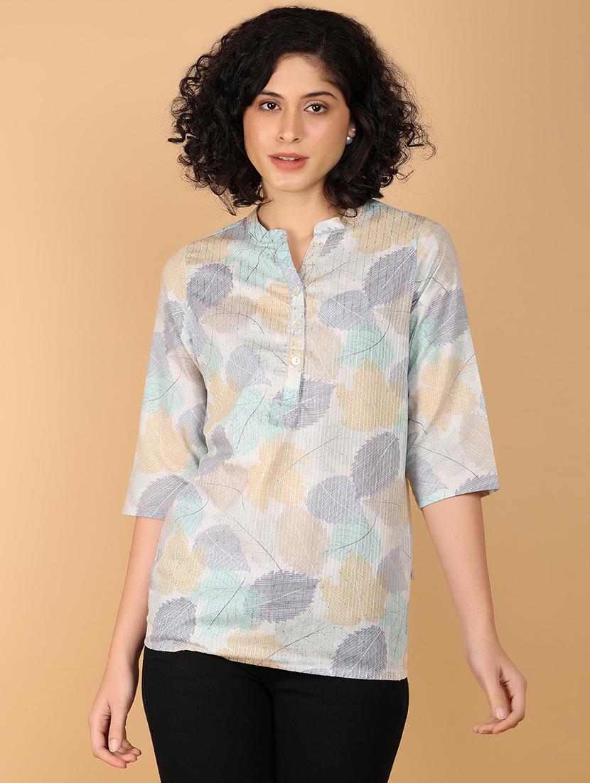 women three quarter sleeve straight kurti - 21132623 - Zoom Image - 0