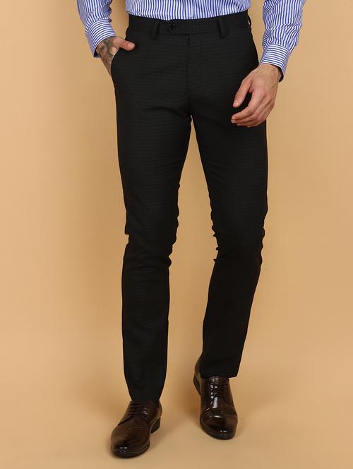 men mid rise cotton flat front formal trouser - 21132626 -  Standard Image - 0