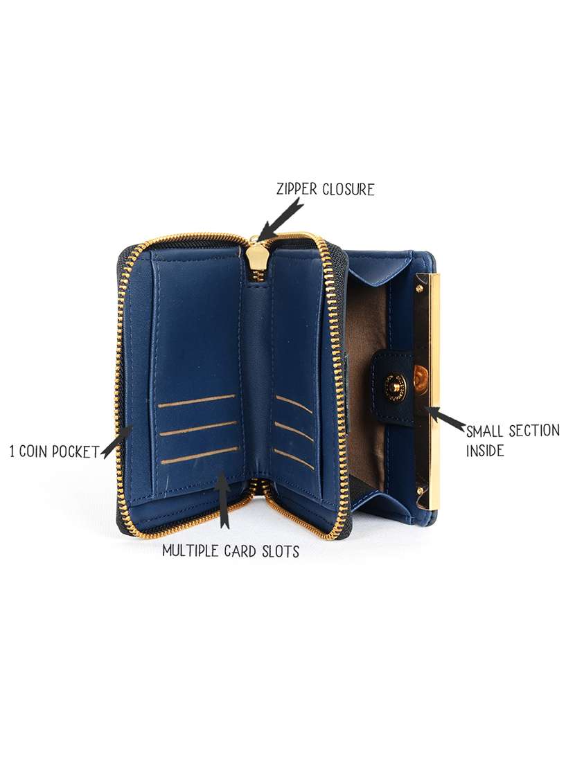 navy blue pvc wallet - 21132924 - Standard Image - 2