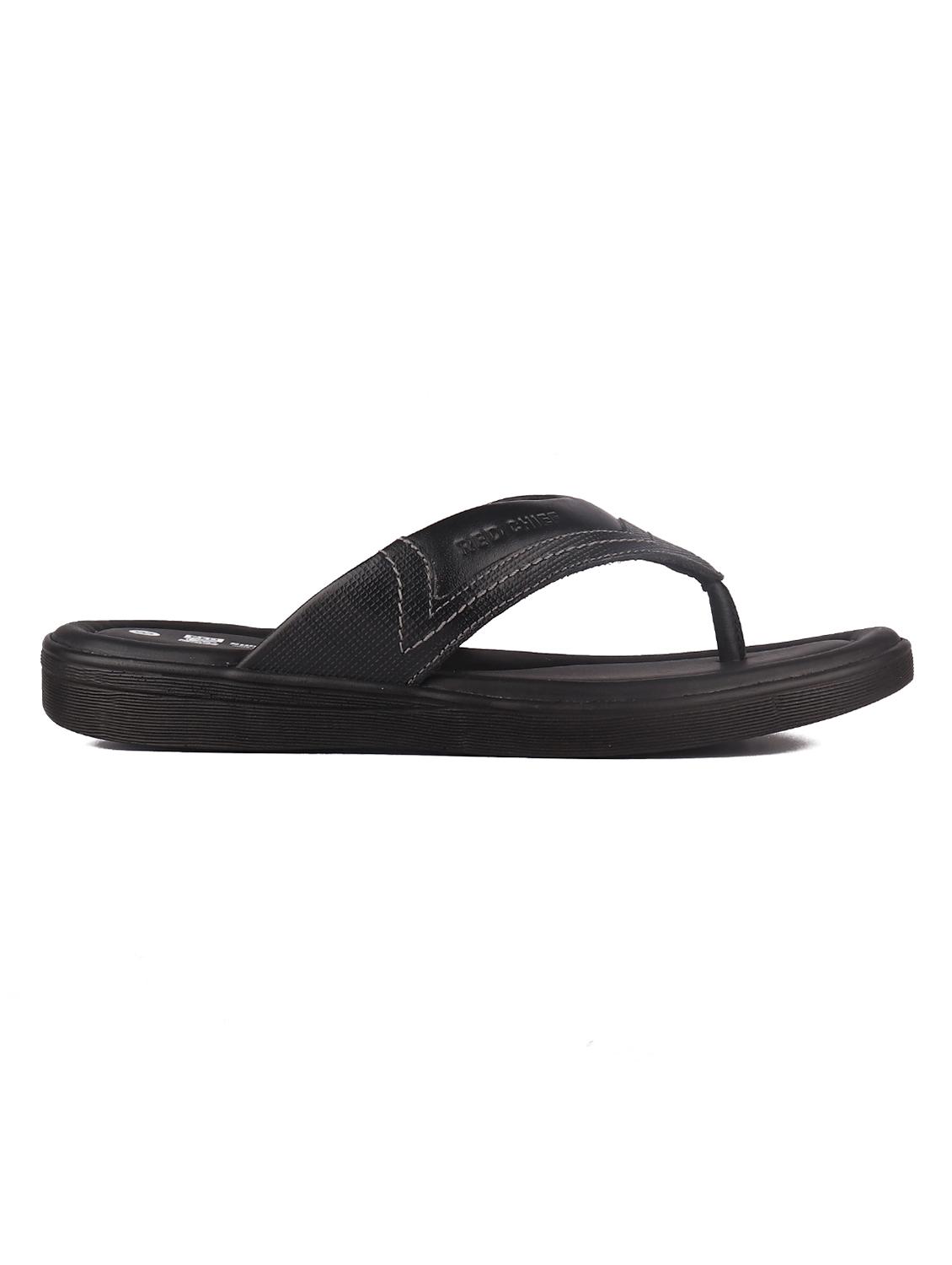 black leather slip on slippers - 21132946 - Standard Image - 2