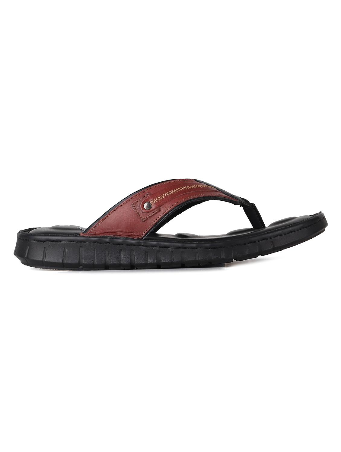 black leather toe separator slippers - 21132948 - Standard Image - 2