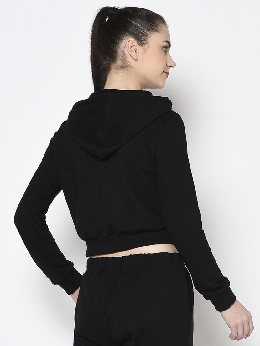 women chest print cropped sweatshirt - 21134129 - Standard Image - 2