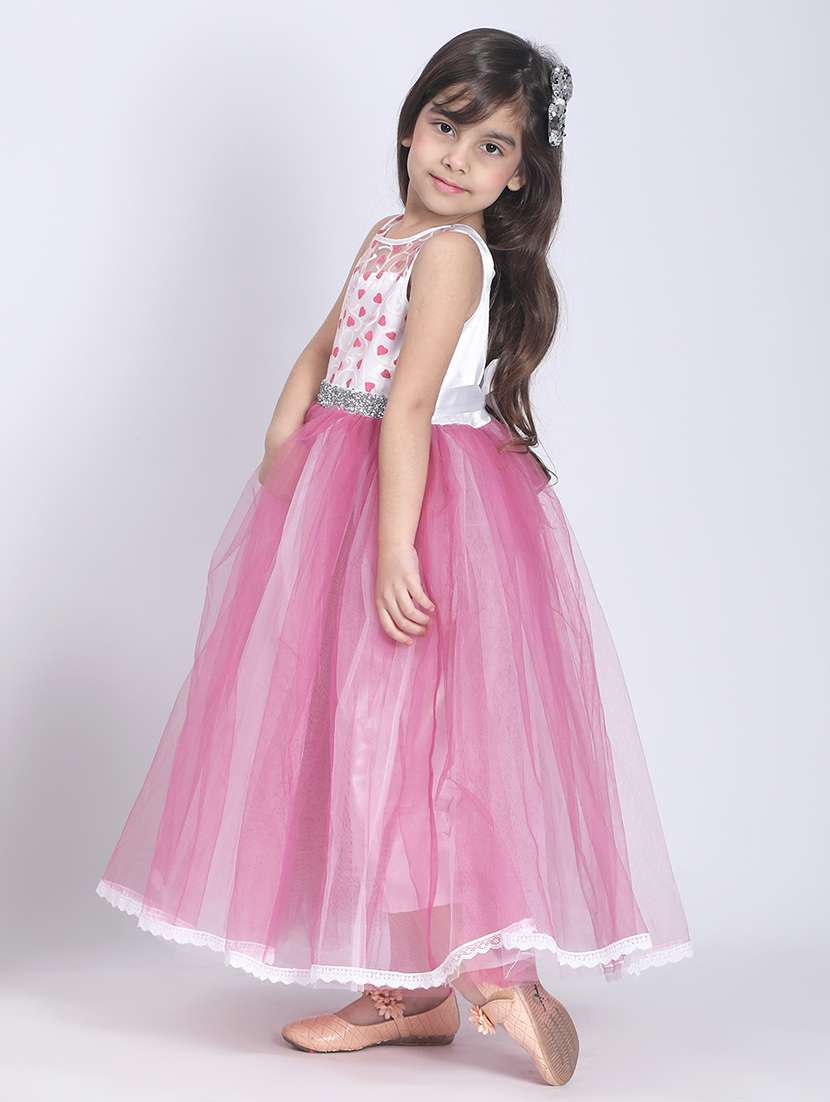 girls round neck net frock - 21134269 -  Standard Image - 2