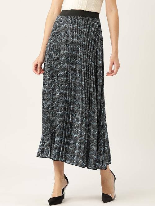 blue polyester printed skirt - 21134759 -  Standard Image - 0