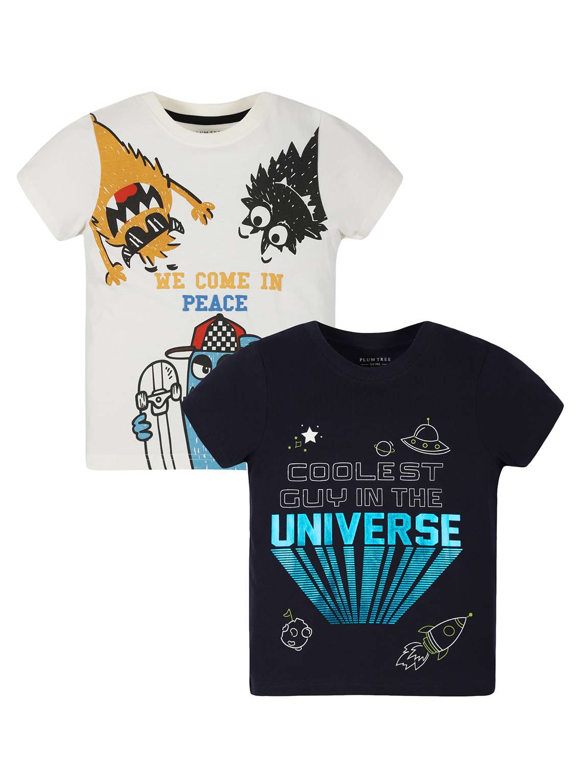 pack of 2 printed t-shirt