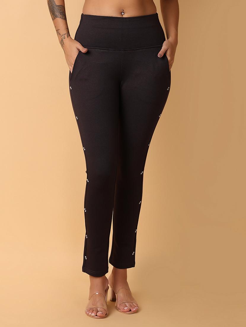 girls mid-rise black solid jegging - 21134966 - Zoom Image - 0