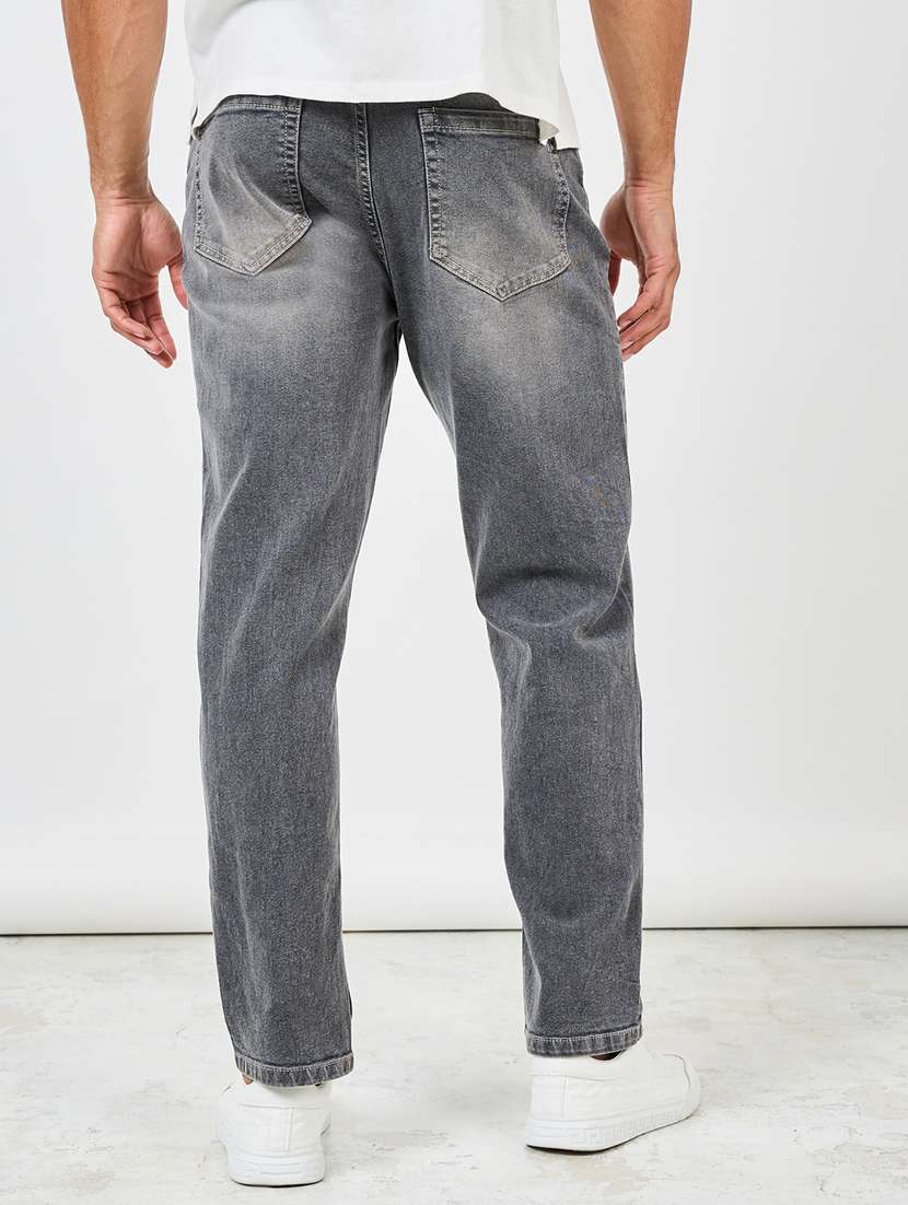 Men Mid Rise Plain Jeans