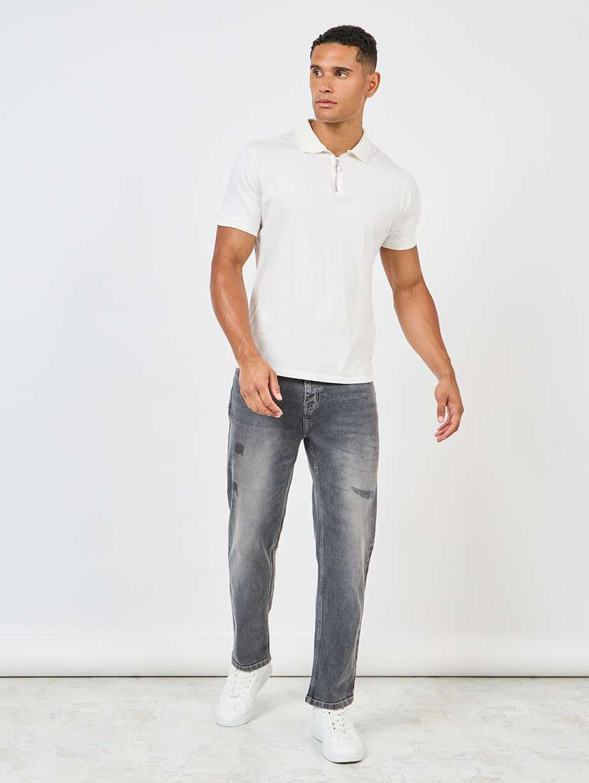 Men Mid Rise Plain Jeans