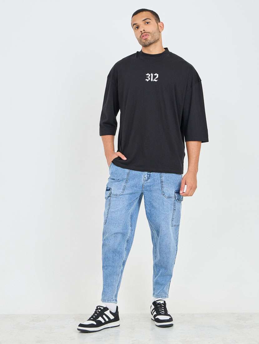 men mid rise solid cargo - 21135305 - Standard Image - 2