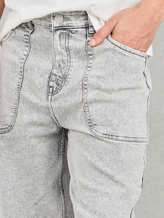 Men Mid Rise Plain Jeans