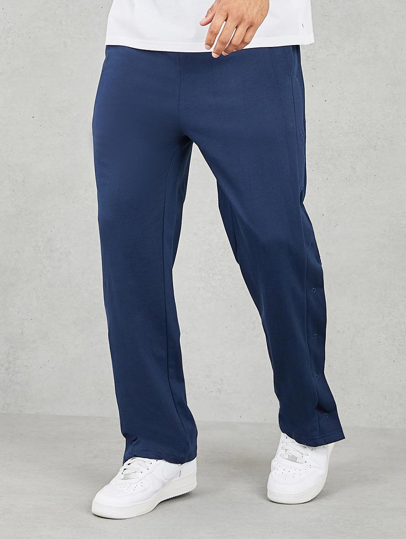 blue cotton full length track pant - 21135334 - Zoom Image - 0